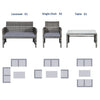PE Rattan 4 Pieces Patio Furniture Set w/ Cushions-Grey