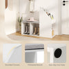 3-Tier Rack Shoe Storage Bench Entryway Bench w/ Cushion White