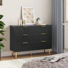 Wide Chest of Drawers Bedroom Storage Unit Wooden 6-Drawer Bedside Cabinet