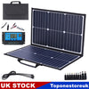 Portable 100W Solar Panel Kit + 100A Controller Camping Charger Power Station RV
