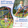 305 cm Kids Jungle Gym Monkey Bar Climbing Toys with Swing-Red
