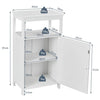 Single Door Floor Cabinet Bathroom Floor Cabinet-White