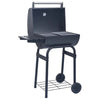 Charcoal BBQ Grill Smoker with Bottom Shelf Black Backyard Cookers