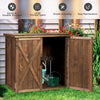 Outdoor Garden Wooden Storage Shed-Brown