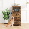 Dog Feeding Station with 2 Elevated Bowl Flip Top Dog Food Toy Storage Container