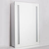 LED Bathroom Mirror Cabinet with Shaver Socket Demister Sensor Lights Vertically