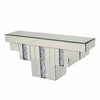 Silver Mirrored Jewelled Wall Shelf Art Deco Home Décor Storage Floating Shelf