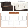 3 PCS Outdoor Conversation Furniture Set PE Rattan Patio Table Sofa Ottoman Set