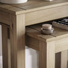 Nest of Tables Solid Pine Wood Set of 2 Coffee Side Table Living Room Furniture