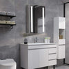 LED Bathroom Mirror Cabinet with Shaver Socket Demister Sensor Lights Vertically