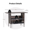 Outdoor Wicker Bar Table Rattan Bar Counter Table for Backyard