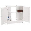 Bathroom Under Sink Cabinet | 2 Door White Under Sink Storage | Cupboard Unit