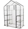 New Walk In Greenhouse PVC Plastic Garden Grow Green House with 4 Shelves