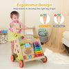 Sit to Stand Montessori Walker Toy with Storage-Multicolor