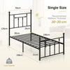 Single Size Metal Bed Frame w/ Headboard & 31 CM Under-bed Storage