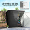 6 x 4ft Metal Garden Shed with Lockable Door and Gloves, Dark Grey