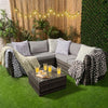 Rattan Sofa Garden Furniture 5 Seater Couch Table Patio Set Chair Settee L Shape