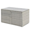 330L Garden Patio Storage Container Outdoor PE Wicker Storage Box Grey