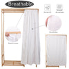 Heavy Duty Clothes Rail Garment Wardrobe Stand Hanging Rack Corner Hallway Shelf
