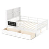 Double Size Bed Frame w/2 Storage Drawers & Bookcase Headboard