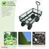 NEW Heavy Duty Metal Green Garden Cart Barrow Utility Trolley - Garden - Home