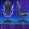 Gaming Chair RGB Ergonomic Computer Swivel Office Chair LED Illuminat Blue Qzwzk