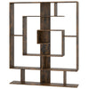 Floor Standing Books Storage Organizer Open Display Shelf Rack-Brown