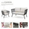 Garden Chairs Sofa Lounge Set Outdoor Furniture Rattan Couch Thick Cushions
