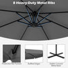 Heavy-Duty Outdoor Parasol 290 cm Offset Hanging Umbrella-Gray