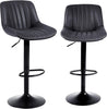 Bar Stools X 2 Swivel Barstools Adjustable PU Leather Chairs Kitchen Island New