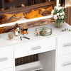 Large Dressing Table with 7 Drawers LED Dimmer Mirrow Makeup Desk Vanity Morden
