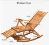 Extra Large Bamboo Rocking Chair Recliner Adjustable Home Garden Sunbed Recliner
