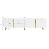 Modern High Gloss White Coffee Table & TV Cabinet Combination Set Storage Unit
