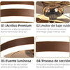 LED Ceiling Fan Light Dimmable Chandelier Lamp With Remote Control Easy to Use