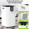 20L Dehumidifier Air Purifier with Humidistat LCD Display for Home Laundry White