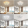 LED Ceiling Light Petals Acrylic Chandelier Lamp Remote Control For Living Room