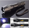 High Power Adjustable Focus LED Flashlight 5 Modes with Battery and Charger