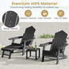 Patio Adirondack Chair All-Weather Lounge Chair w/Retractable Footrest