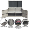 330L Garden Patio Storage Container Outdoor PE Wicker Storage Box Grey