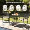 Outdoor Bar Height Chairs 2 Pack Patio Bar Stools Set W/ Soft Seat Cushions