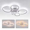 LED Ceiling Light Lamp Geometric Chandelier Lights Fixture White Dimmable Modern