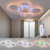 LED Ceiling Light Lamp Geometric Chandelier Lights Fixture White Dimmable Modern
