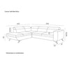 Corner  Sofa Bed ALICO Left Grey With Storage And Adjustable Headrests