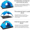 Suprills 3 in 1 Pop Up Tent for 3-4 Man | Automatic Instant Double Layer Camping