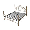 BRUSHED ANTIQUE BRASS METAL BED FRAME - SMALL DOUBLE - KING