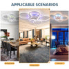 LED Ceiling Light Lamp Geometric Chandelier Lights Fixture White Dimmable Modern