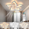 RGB LED Ceiling Fan Lights with Remote Control Dimmable Reversible 6 Speeds Fan