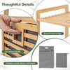 Tilt out Laundry Hamper Bamboo Laundry Cabinet w/Storage Shelves-Natural