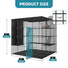 Large Cat Cage Indoor Catio Cat Enclosures 4 Tier Kennel Metal Playpen w/Hammock