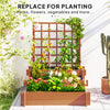 3 Tier Wooden Garden Planters with Trellis for Vine Climbing Plants